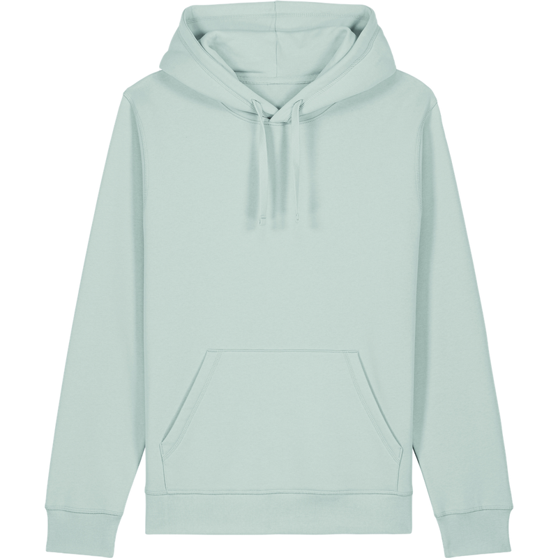 Sweat à capuche unisexe Drummer 2.0 à plat, coloris Caribbean Blue