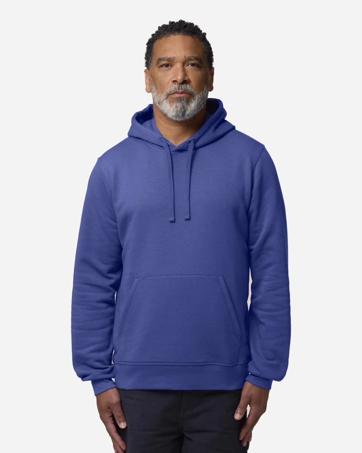 Sweat à capuche unisexe Drummer 2.0 porté, coloris Dusk