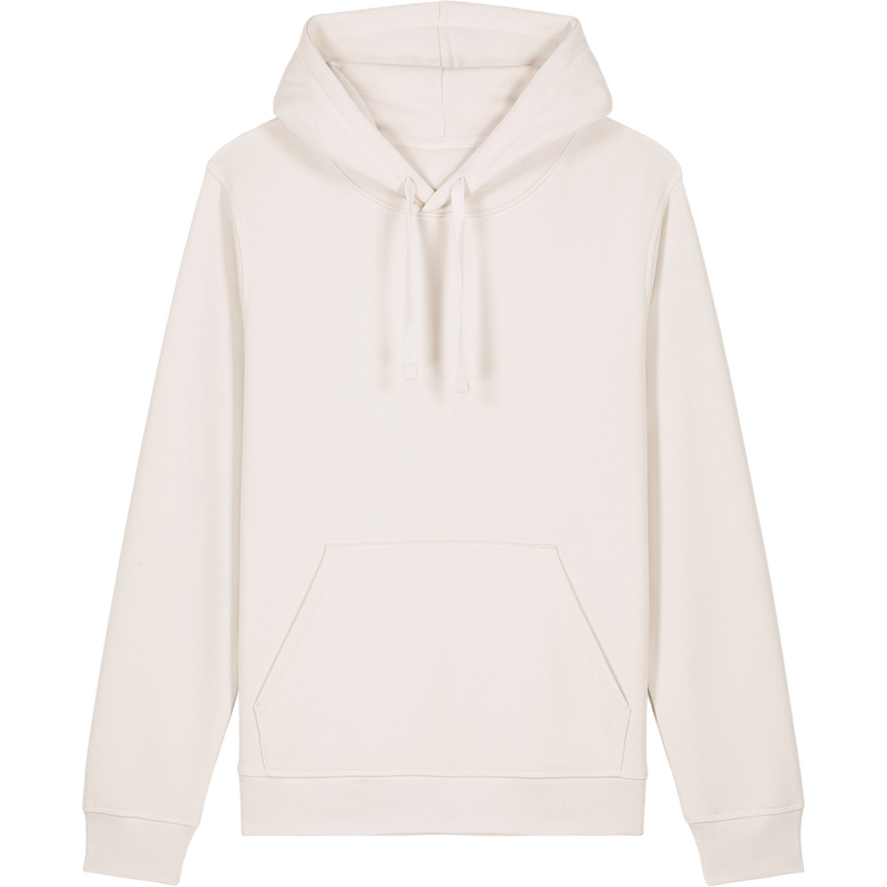 Sweat à capuche unisexe Drummer 2.0 à plat, coloris Vintage White