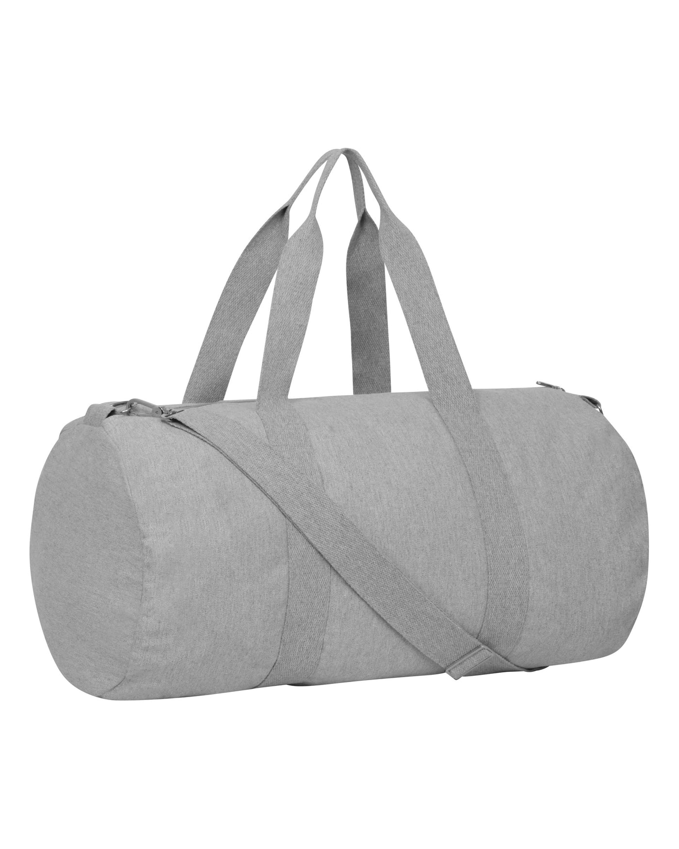 Sac polochon Duffle Bag porté, coloris Heather Grey