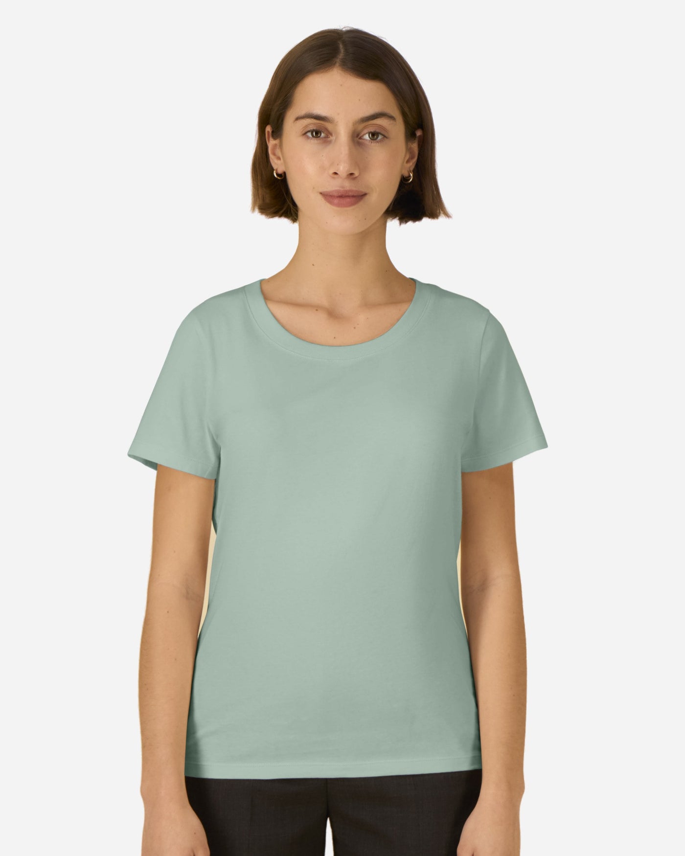 T-shirt femme Stella Expresser 2.0 porté, coloris Aloe