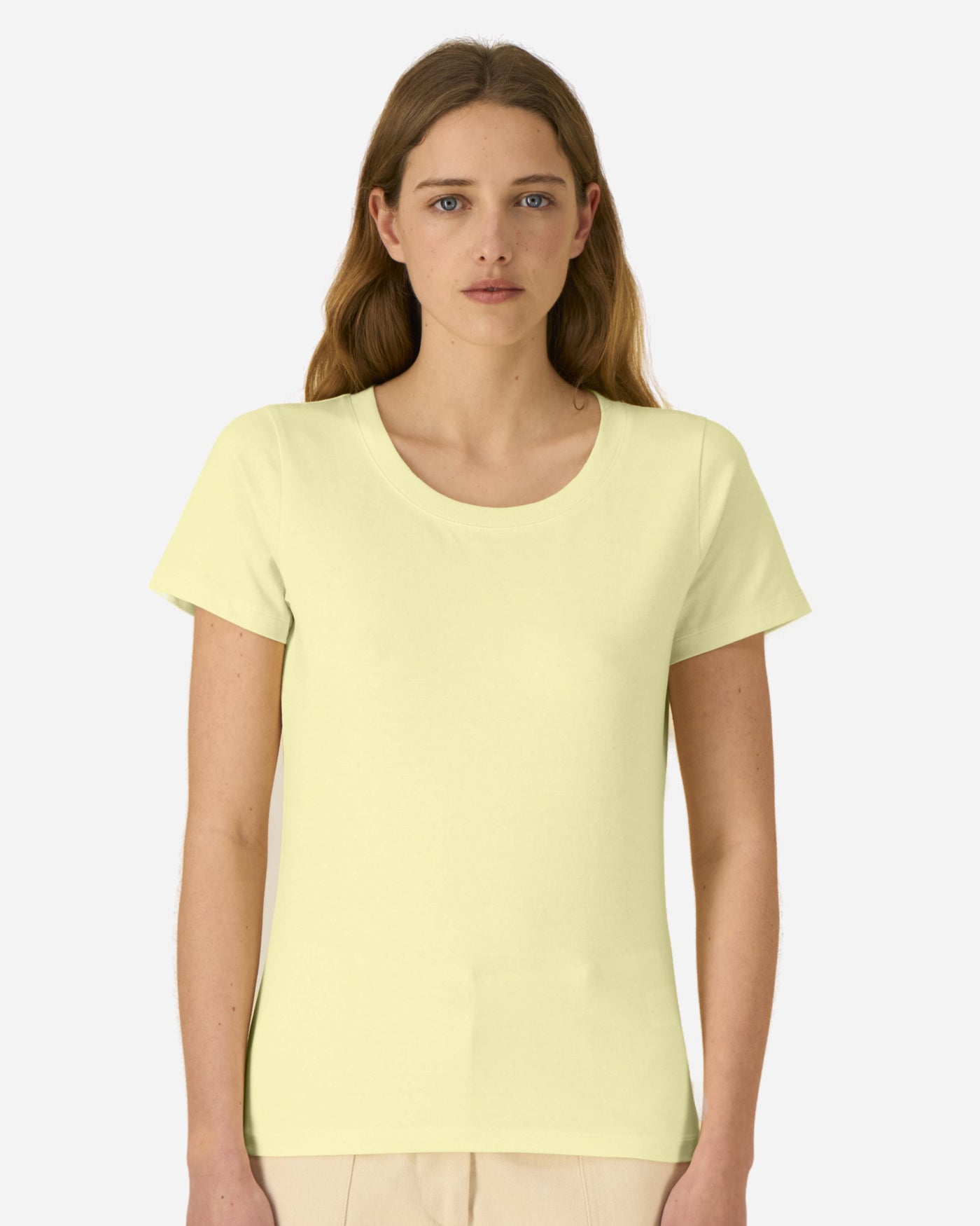 T-shirt femme Stella Expresser 2.0 porté, coloris Lemon Sorbet
