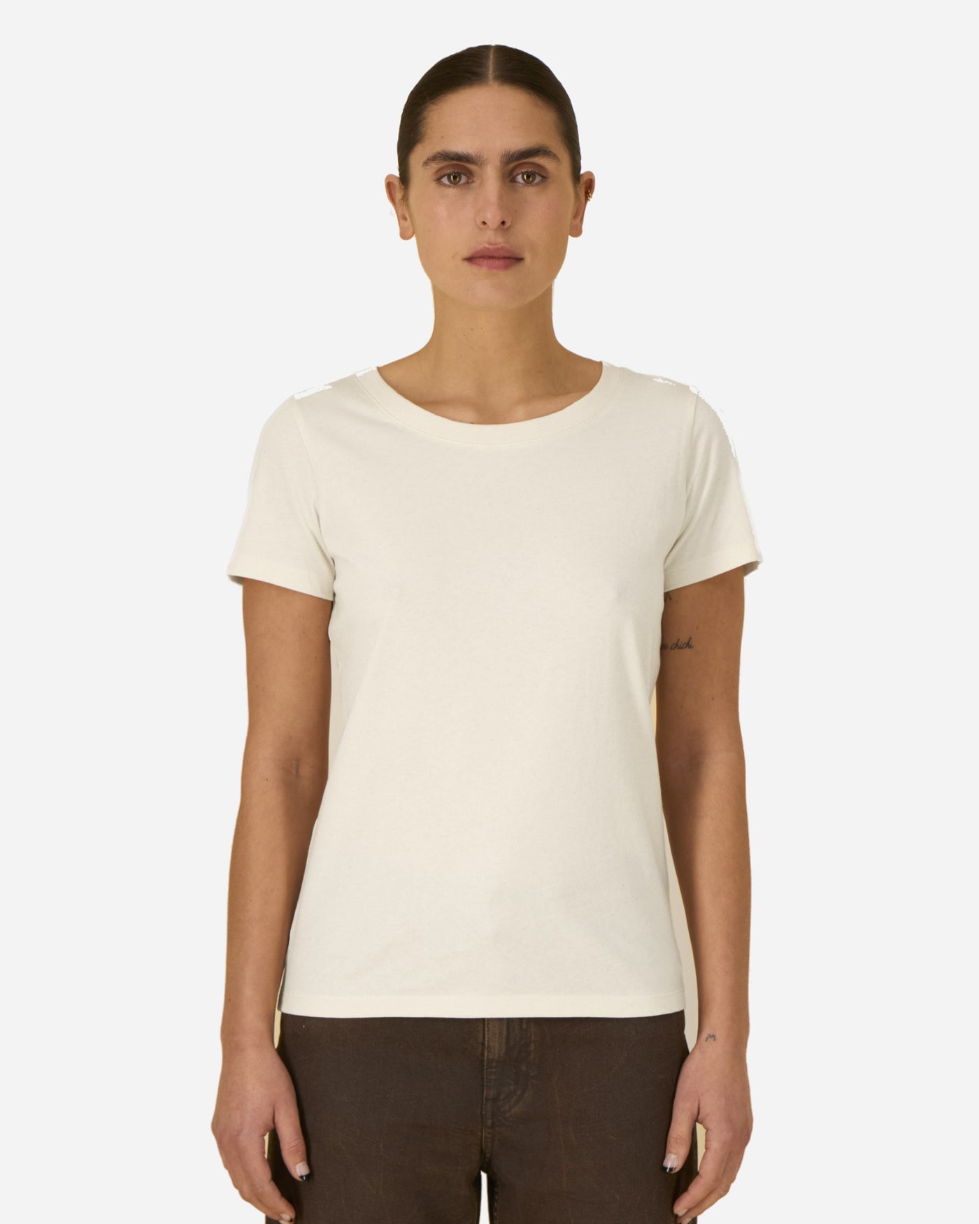 T-shirt femme Stella Expresser 2.0 porté, coloris Natural Raw