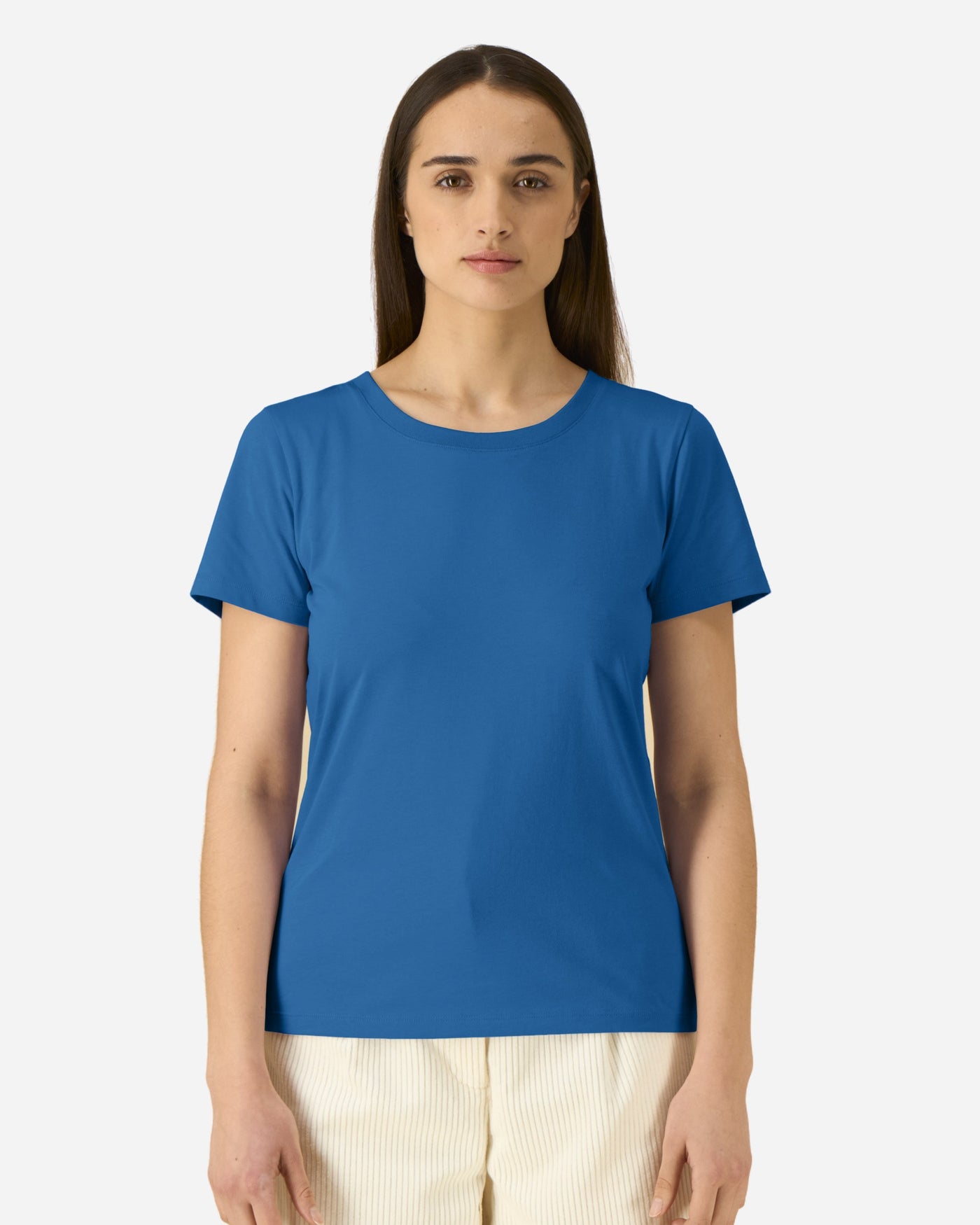 T-shirt femme Stella Expresser 2.0 porté, coloris Royal Blue