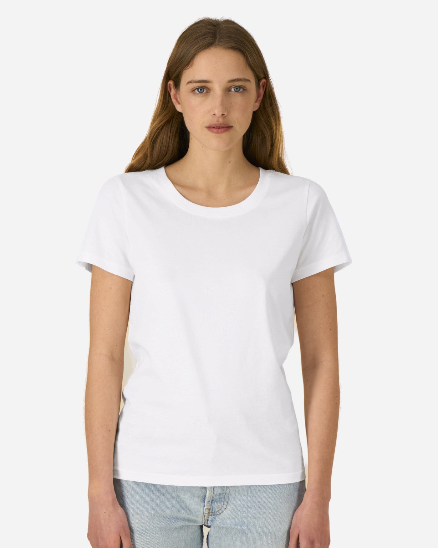 T-shirt femme Stella Expresser 2.0 porté, coloris White