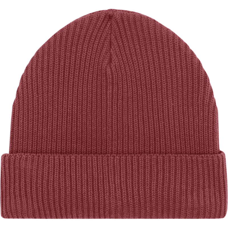 Bonnet Fisherman Beanie à plat, coloris Red Earth