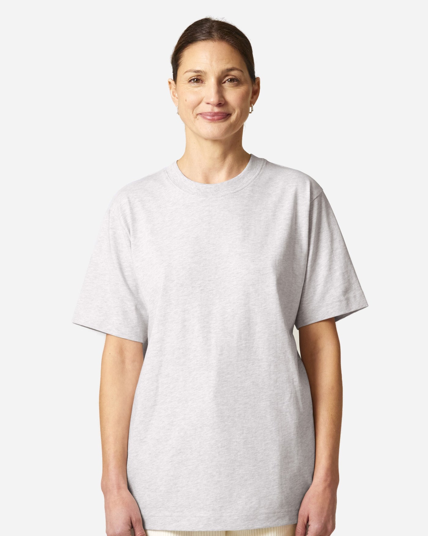T-shirt unisexe Freestyler porté, coloris Cool Heather Grey