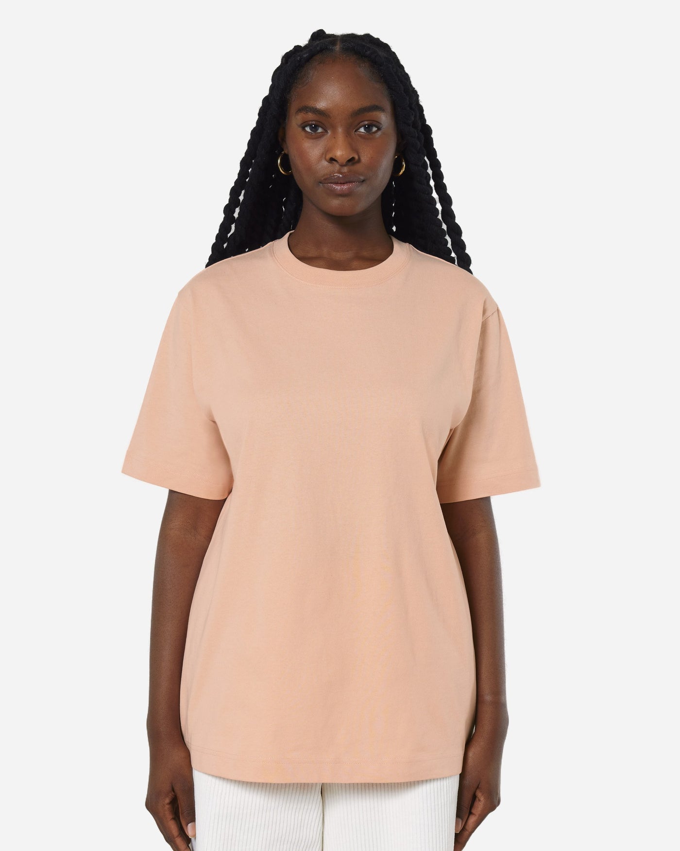 T-shirt unisexe Freestyler porté, coloris Fraiche Peche