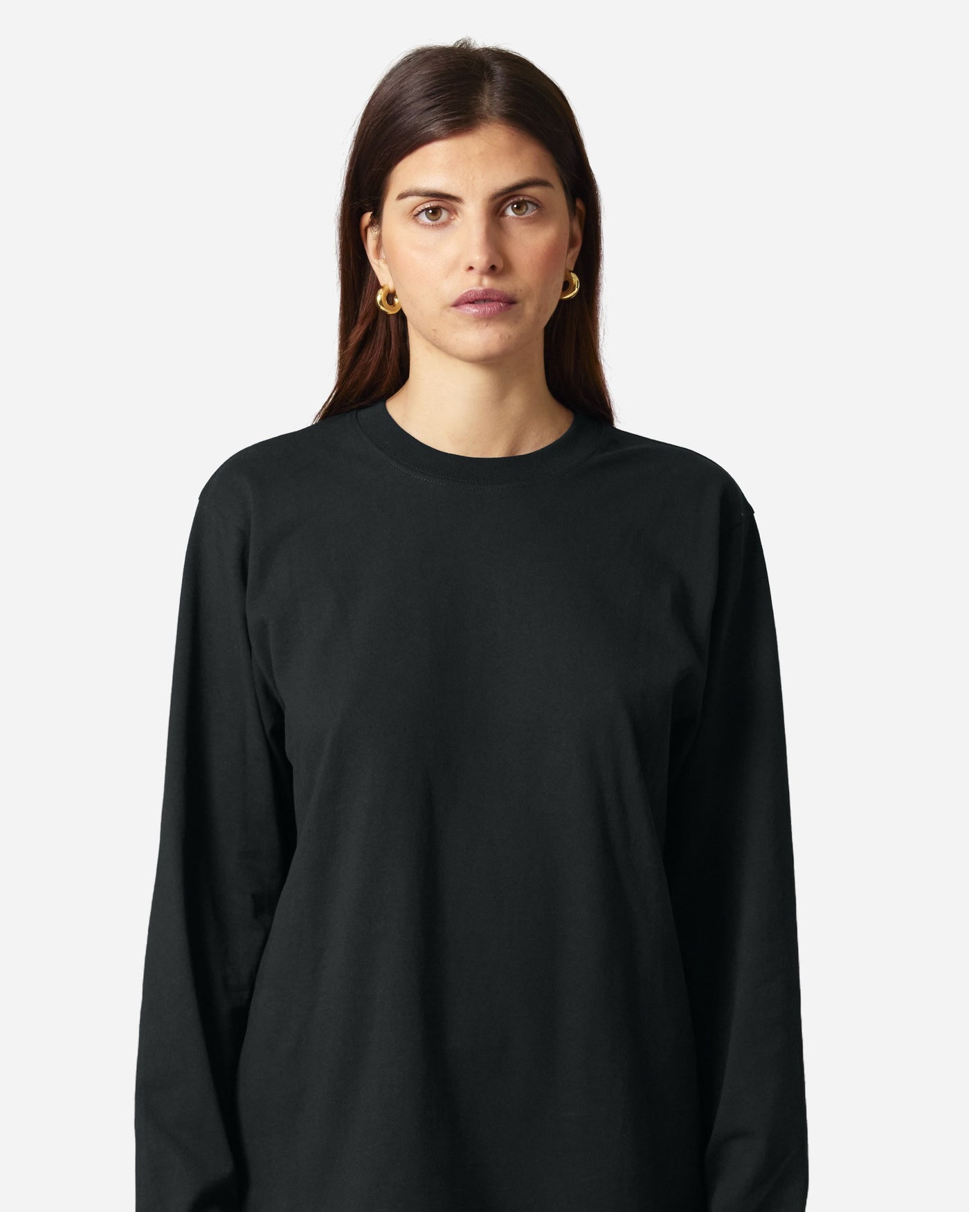 T-shirt unisexe Freestyler Long Sleeve porté, coloris Black
