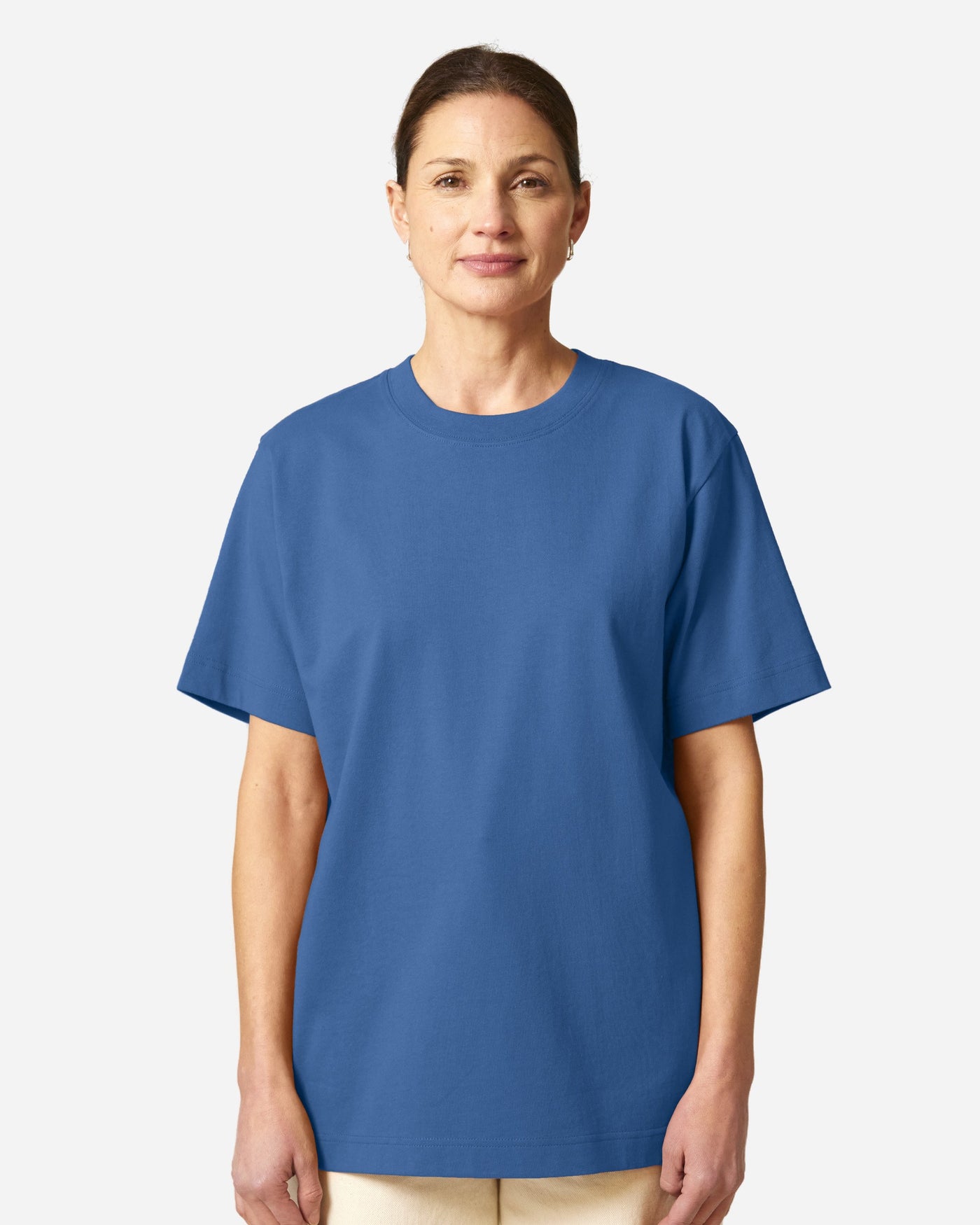 T-shirt unisexe Freestyler porté, coloris Mindful Blue