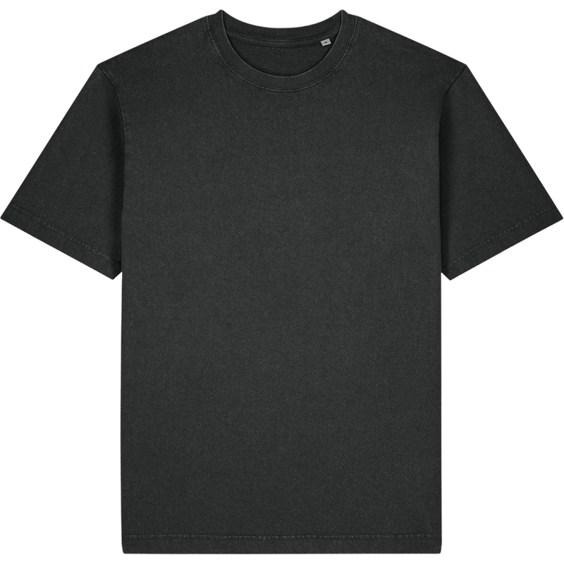 T-shirt unisexe Freestyler Vintage à plat, coloris G. Dyed Black Rock