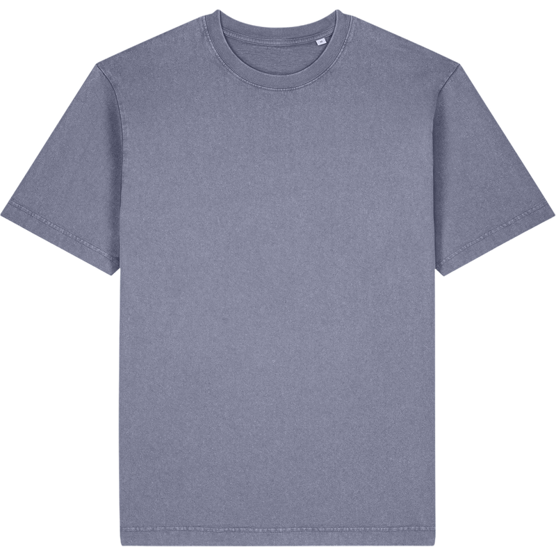 T-shirt unisexe Freestyler Vintage à plat, coloris G. Dyed Blue Grey