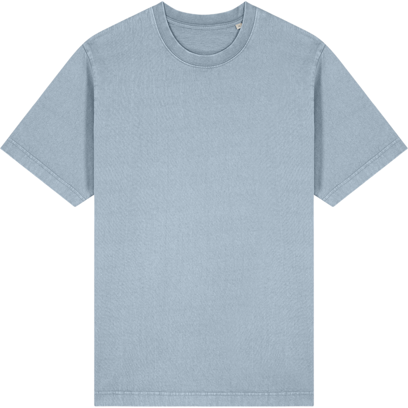 T-shirt unisexe Freestyler Vintage à plat, coloris G.Dyed Blue Stone