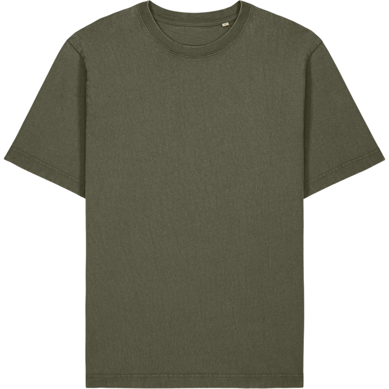 T-shirt unisexe Freestyler Vintage à plat, coloris G. Dyed Khaki