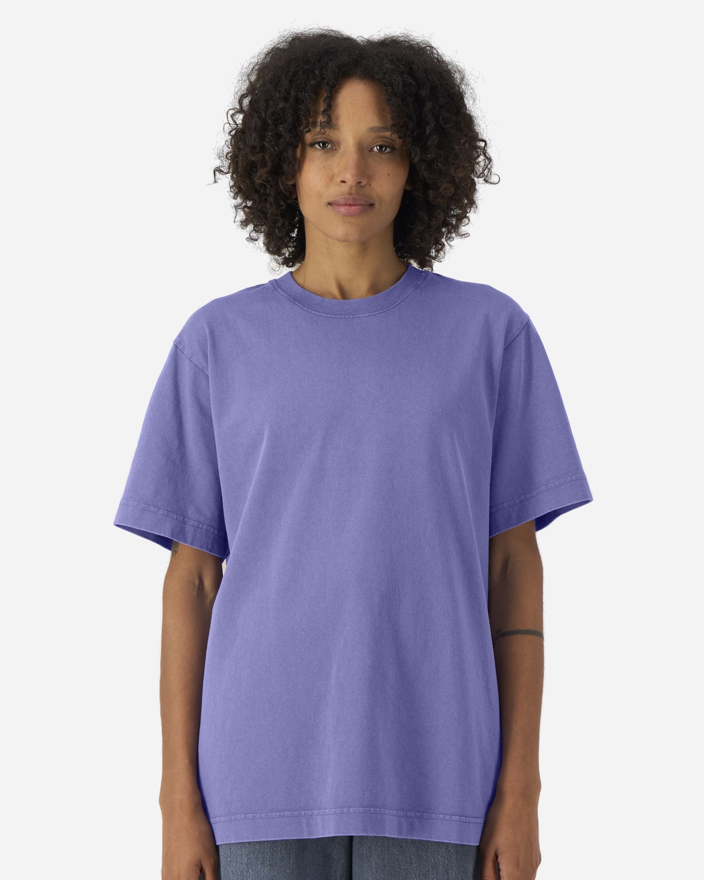 T-shirt unisexe Freestyler Vintage porté, coloris G. Dyed Purple Love