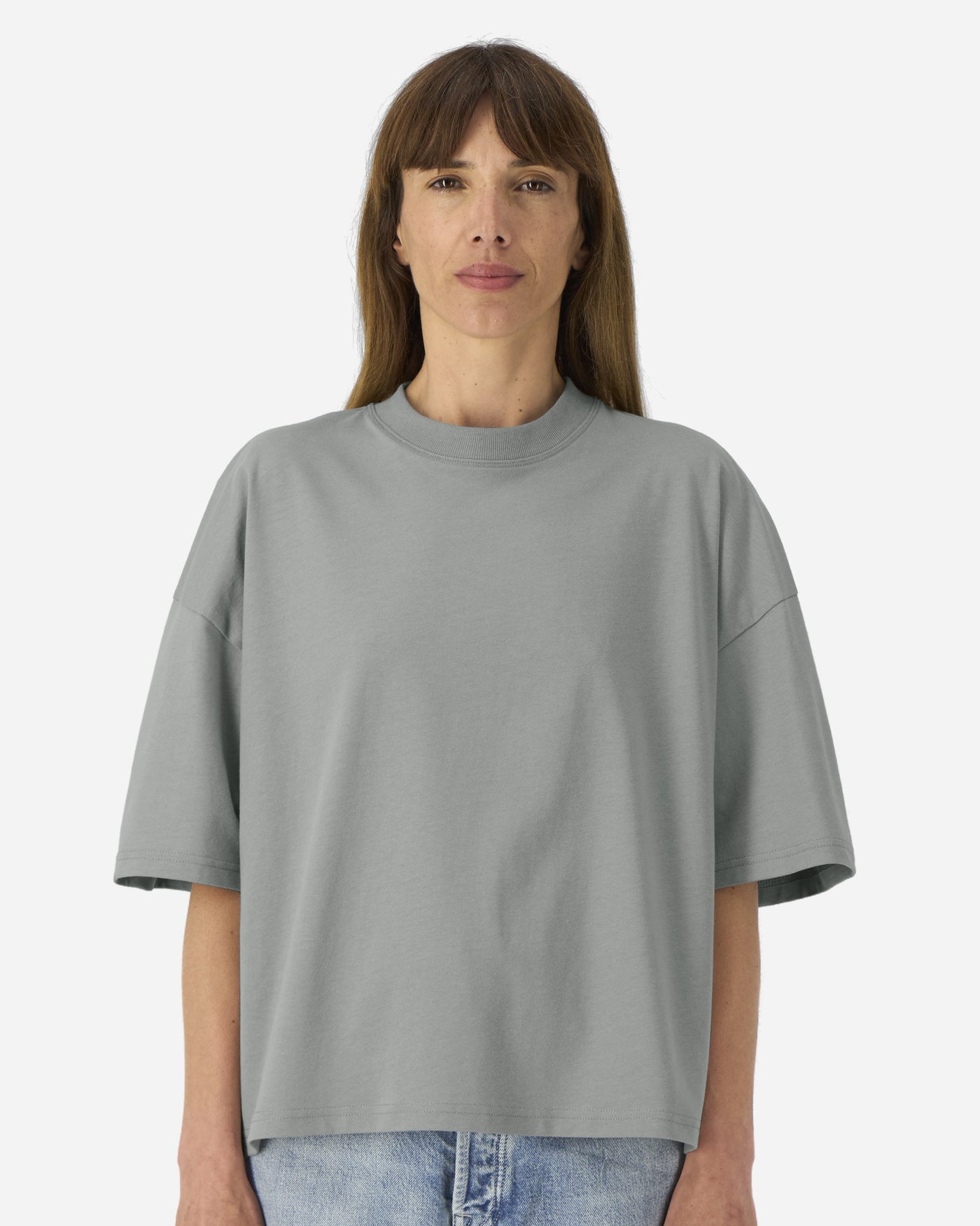 T-shirt unisexe Hypster porté, coloris Misty Grey