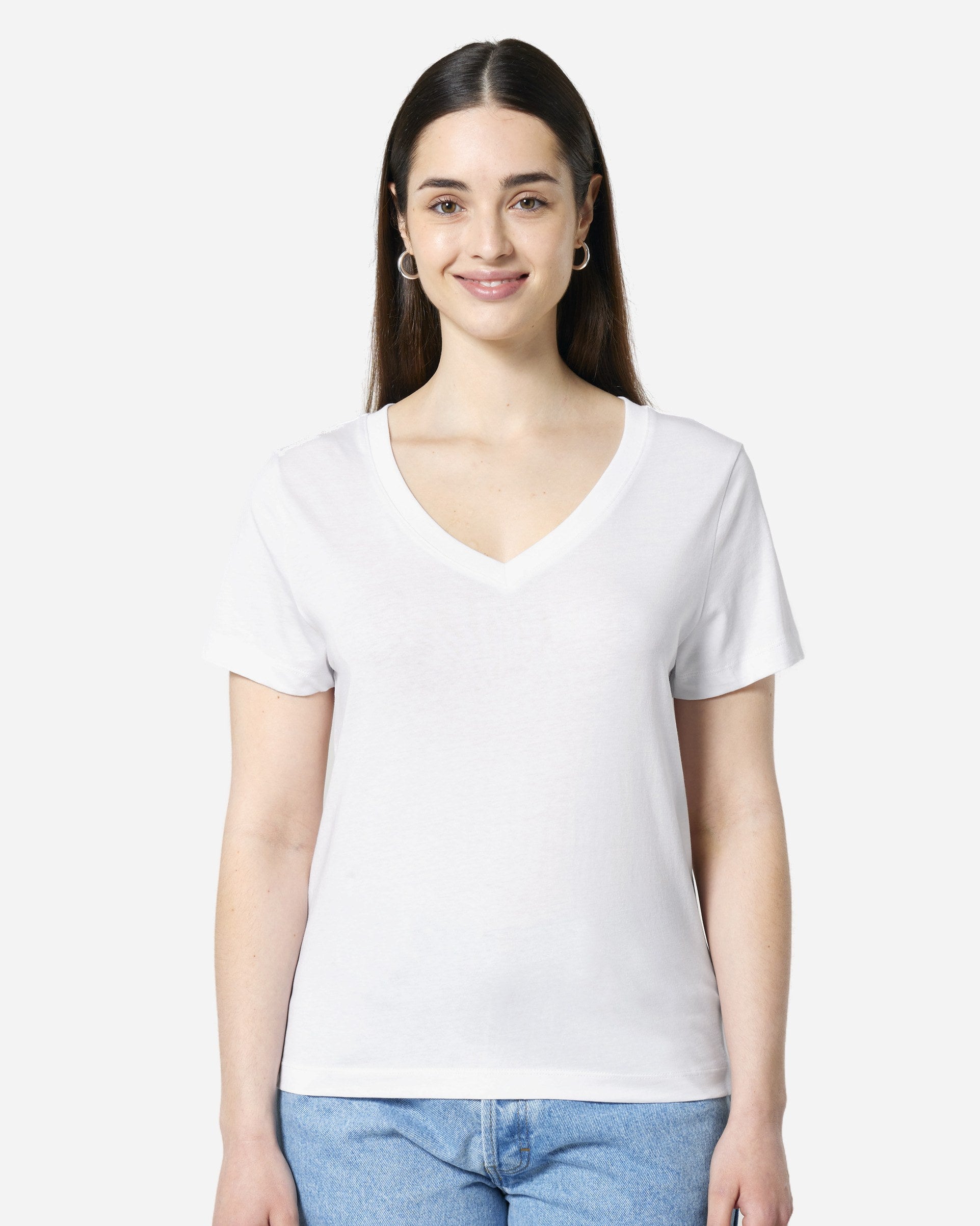 T-shirt femme Stella Isla porté, coloris White