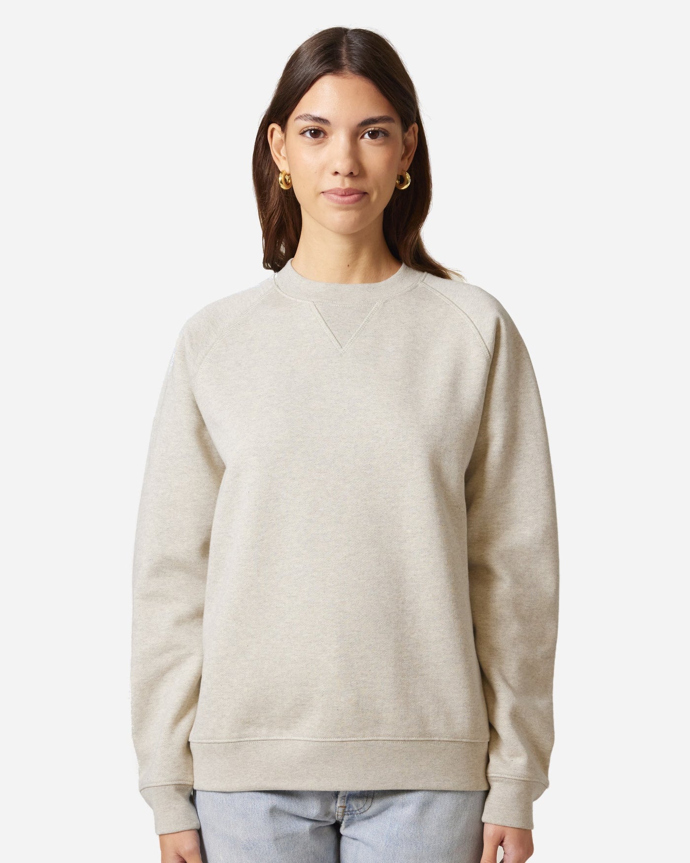 Sweat unisexe Knoxer porté, coloris Heather Haze