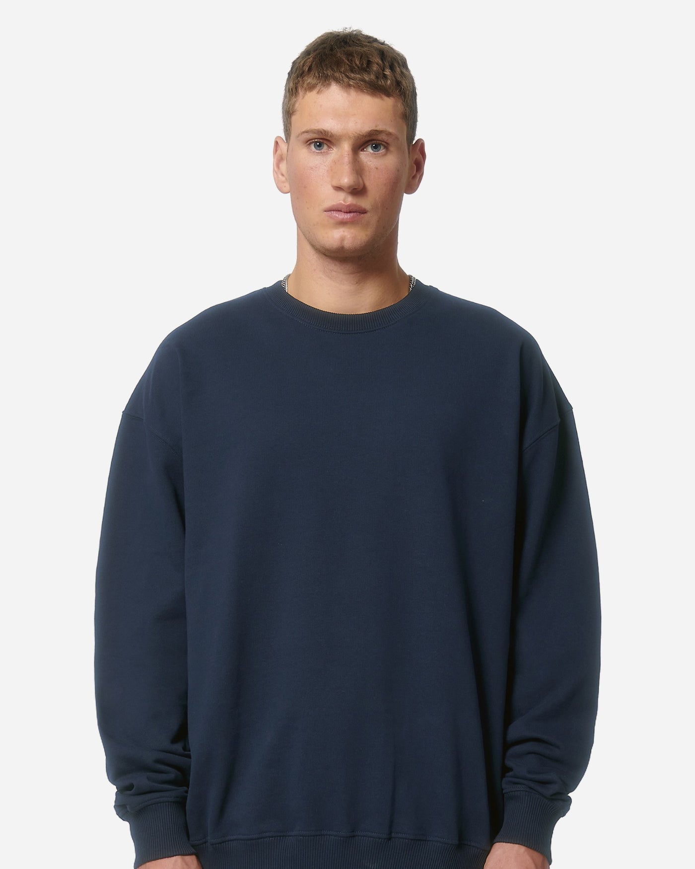 Sweat unisexe Ledger Dry porté, coloris French Navy