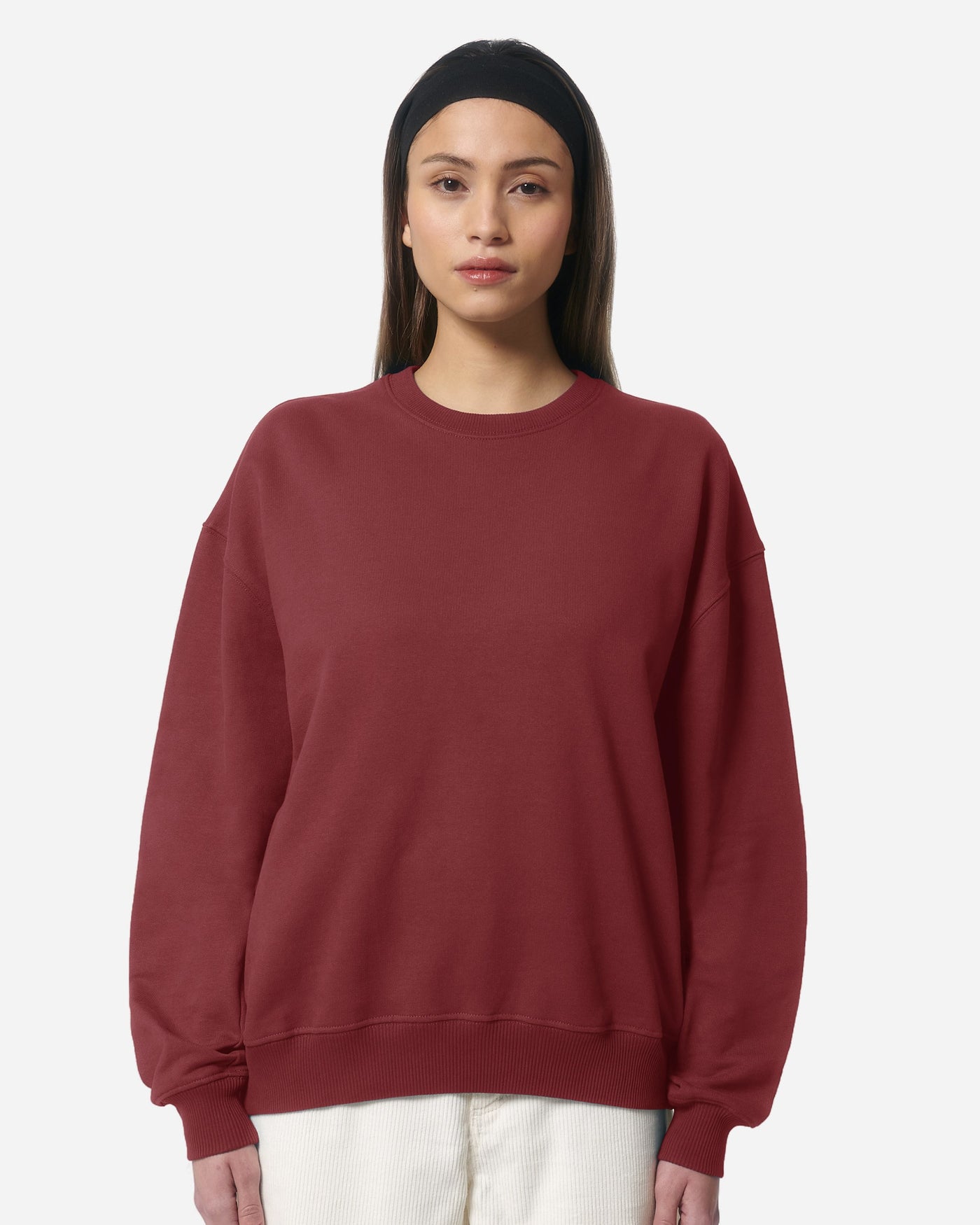 Sweat unisexe Ledger Dry porté, coloris Red Earth
