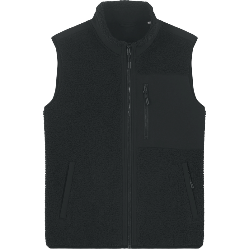 Gilet sherpa unisexe Liner à plat, coloris Black