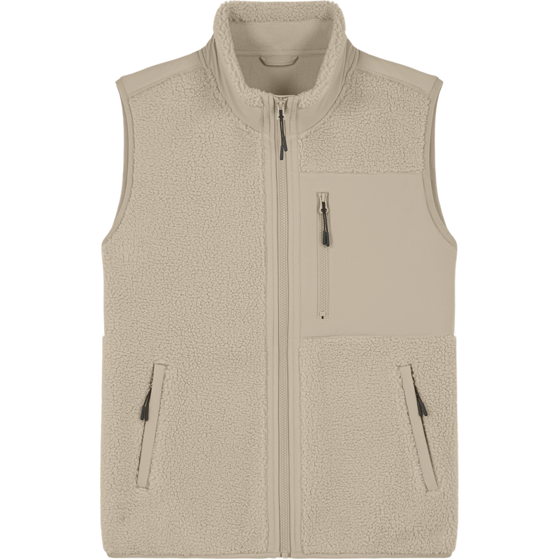 Gilet sherpa unisexe Liner à plat, coloris Desert Dust