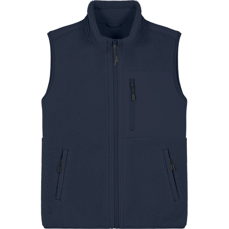 Gilet sherpa unisexe Liner à plat, coloris French Navy
