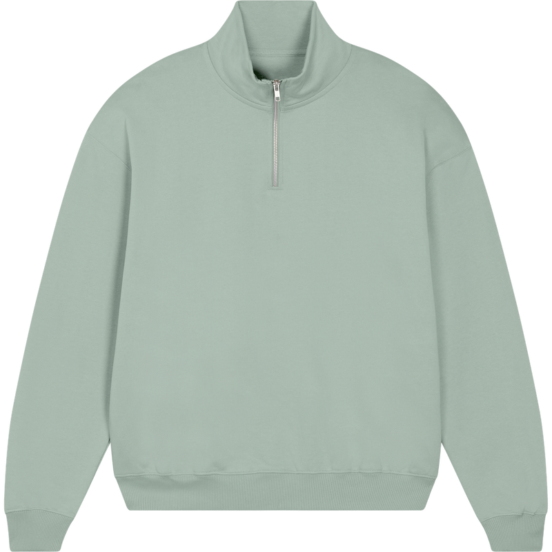 Sweat col zippé unisexe Miller Dry à plat, coloris Aloe