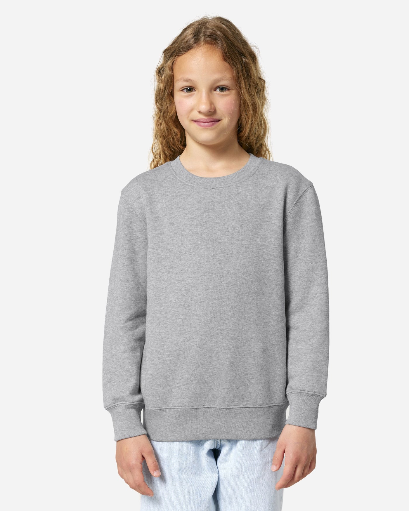 Sweat enfant Mini Changer 2.0 porté, coloris Heather Grey