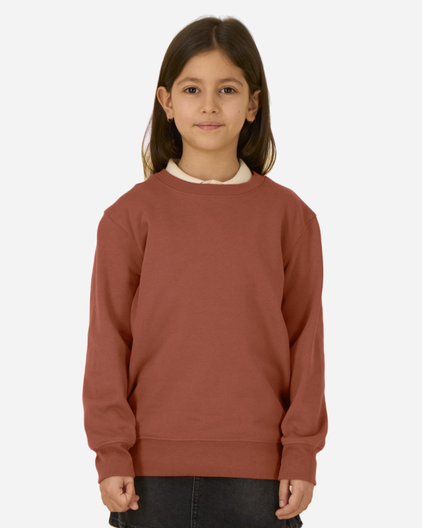 Sweat enfant Mini Changer 2.0 porté, coloris Heritage Brown
