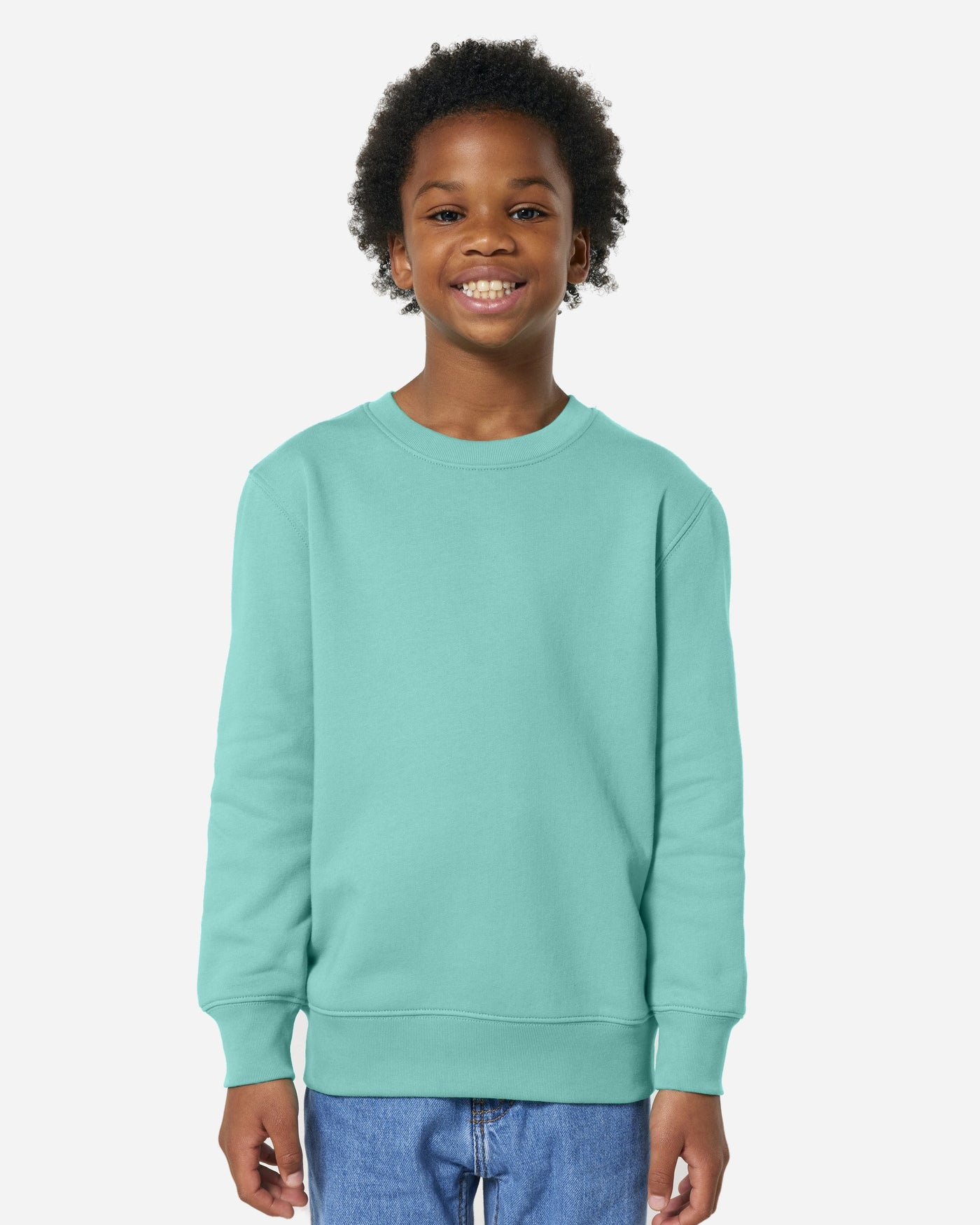 Sweat enfant Mini Changer 2.0 porté, coloris Pool Blue
