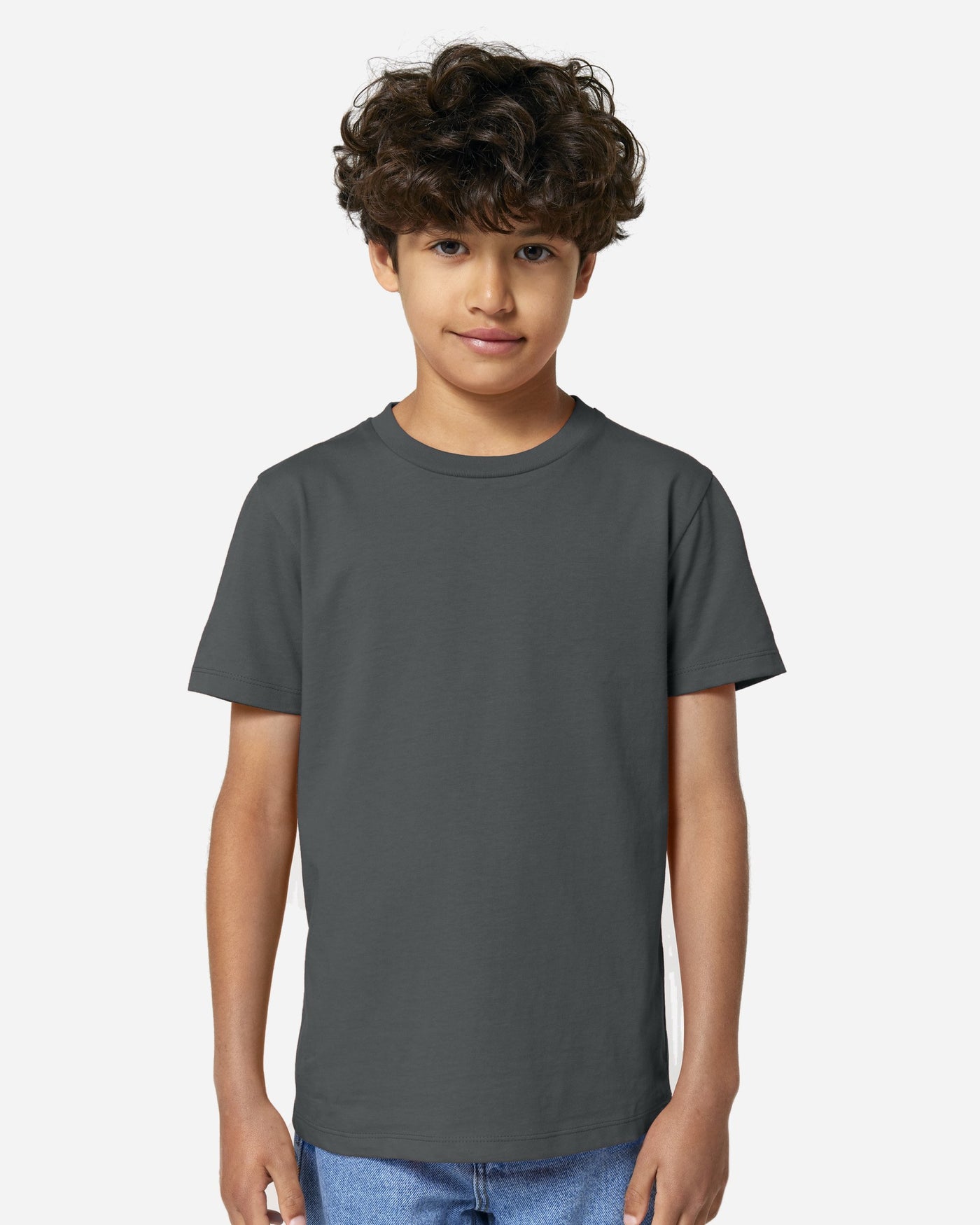 T-shirt enfant Mini Creator 2.0 porté, coloris Anthracite