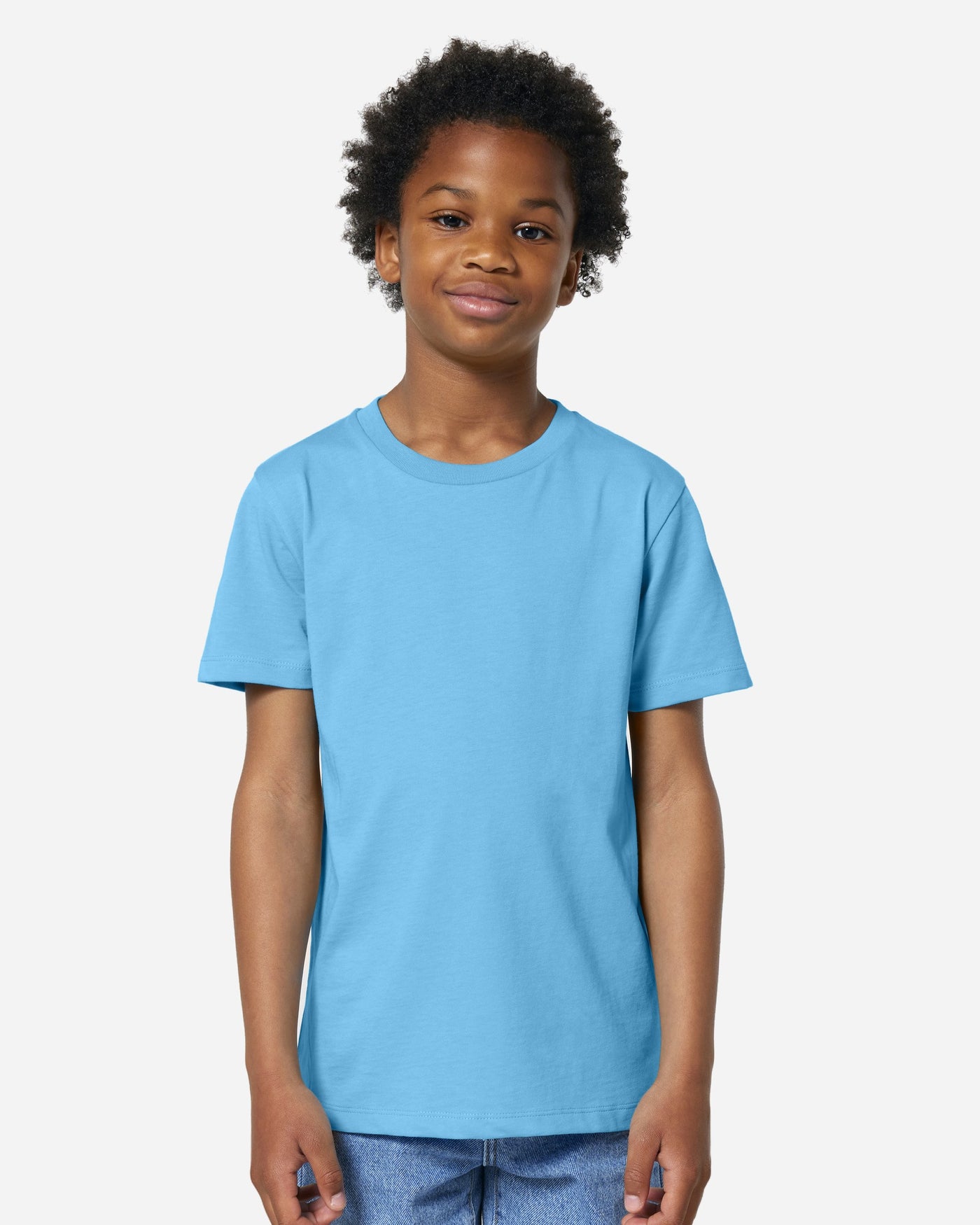 T-shirt enfant Mini Creator 2.0 porté, coloris Aqua Blue