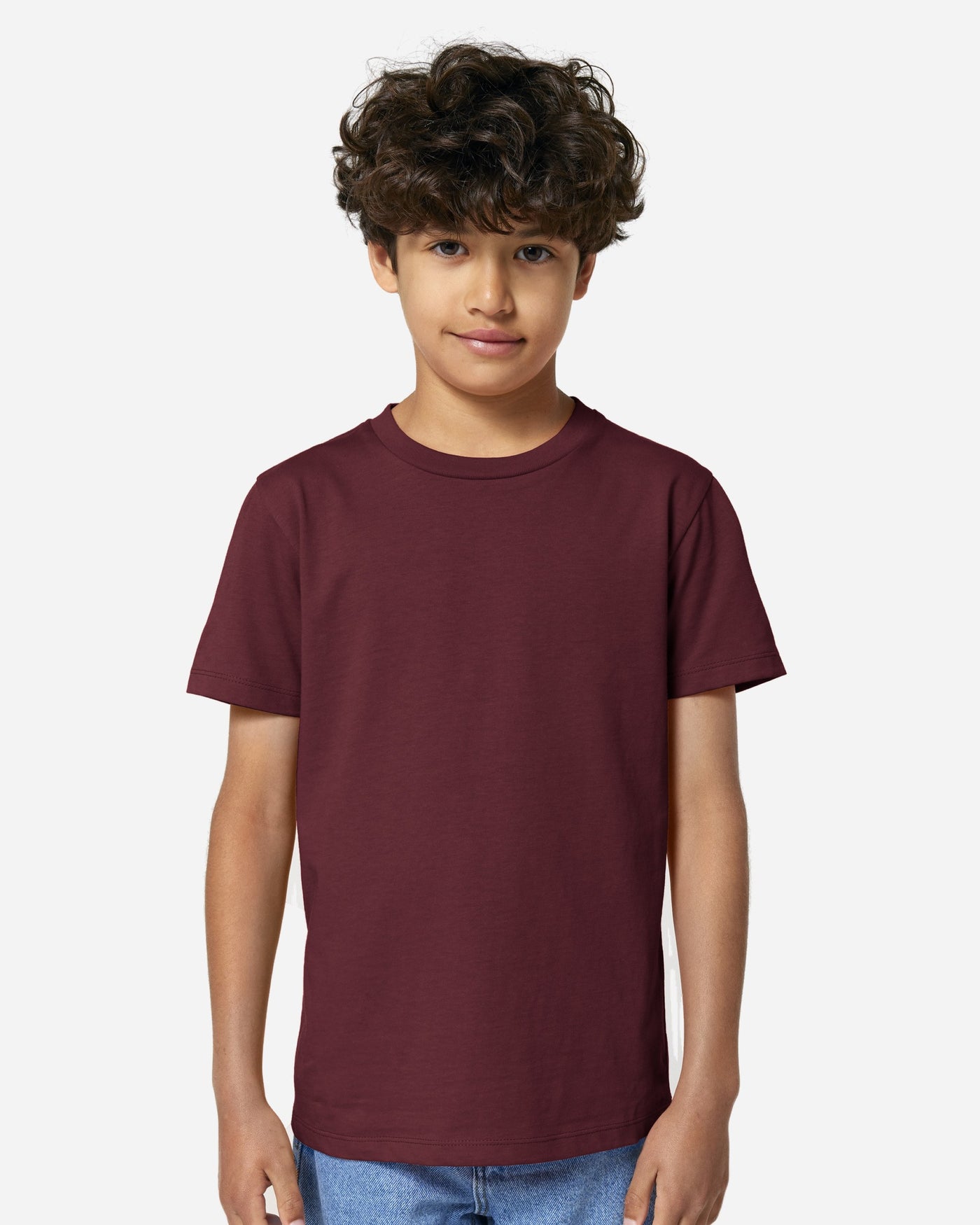 T-shirt enfant Mini Creator 2.0 porté, coloris Burgundy