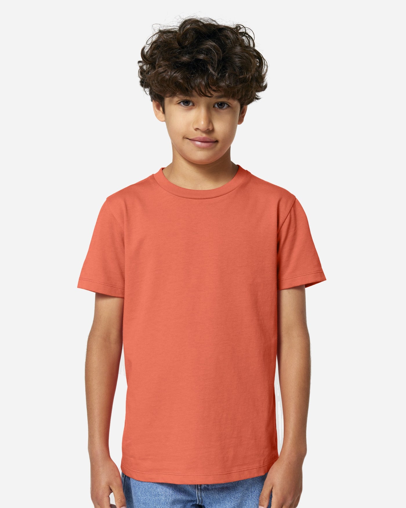 T-shirt enfant Mini Creator 2.0 porté, coloris Fiesta