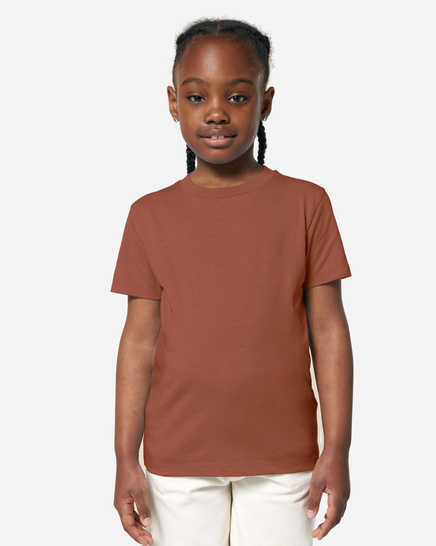 T-shirt enfant Mini Creator 2.0 porté, coloris Heritage Brown