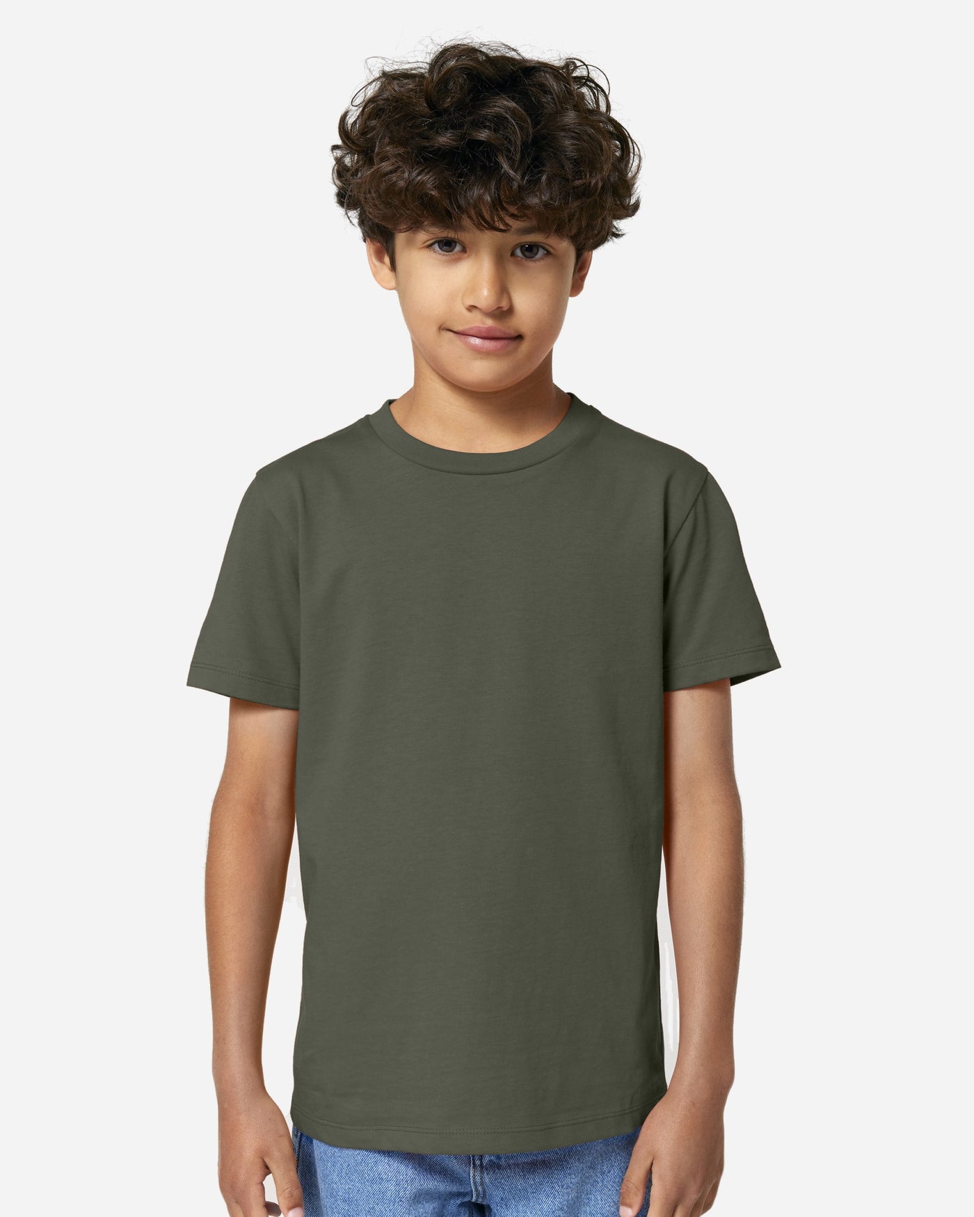 T-shirt enfant Mini Creator 2.0 porté, coloris Khaki