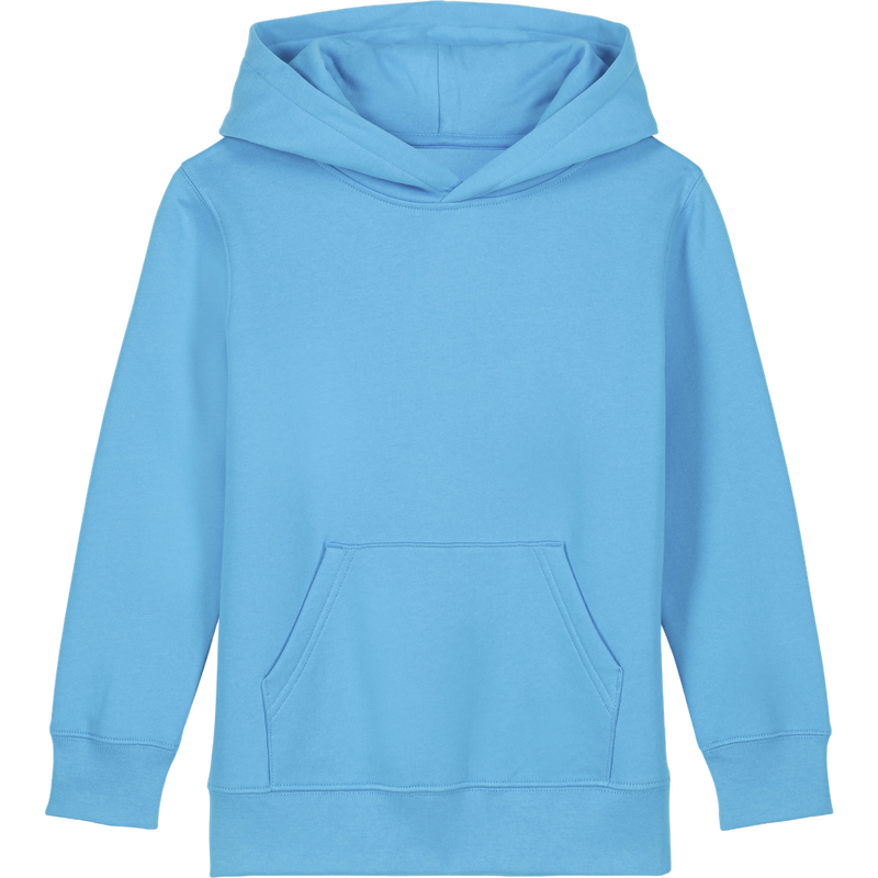 Sweat à capuche enfant Mini Cruiser 2.0 à plat, coloris Aqua Blue