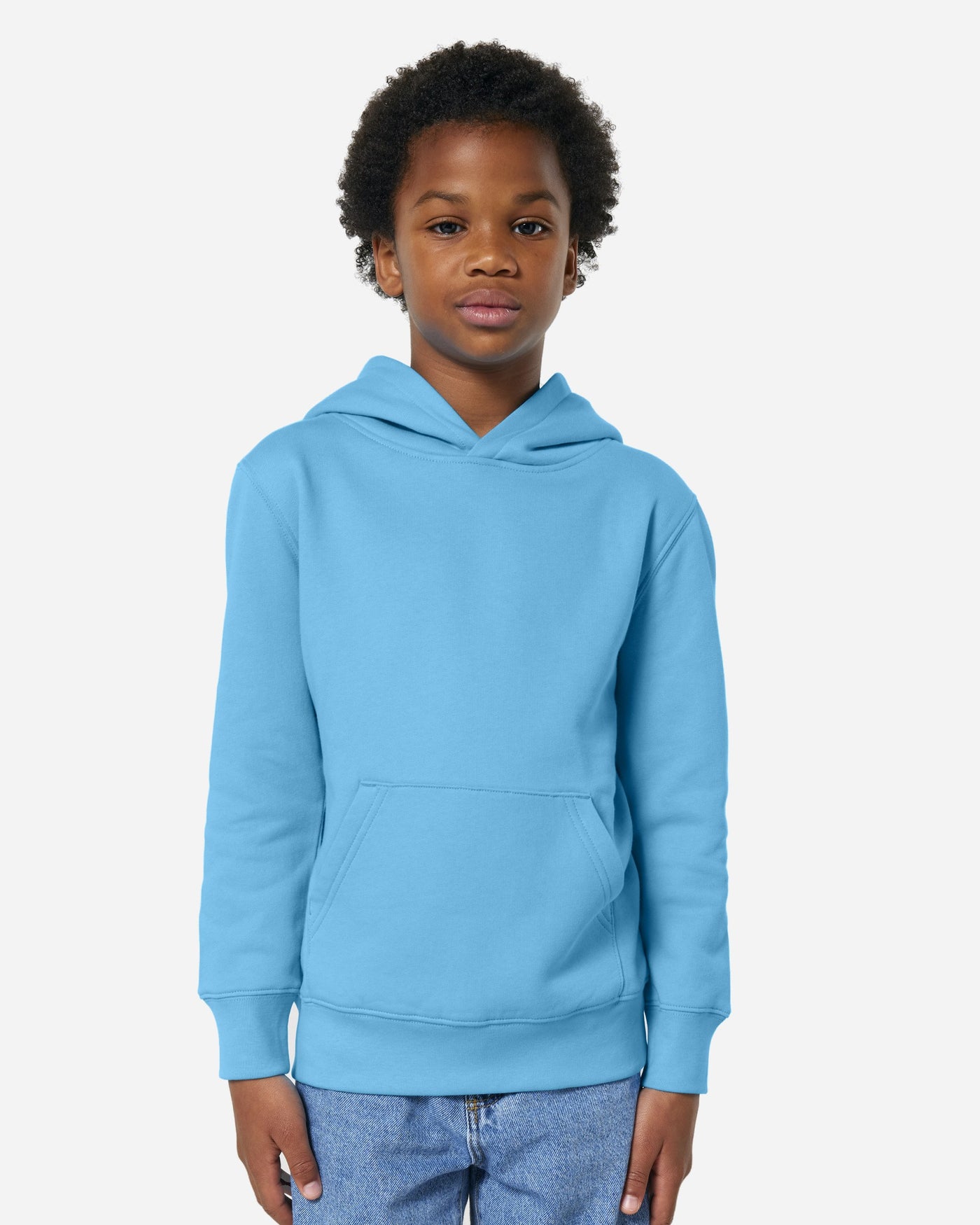 Sweat à capuche enfant Mini Cruiser 2.0 porté, coloris Aqua Blue