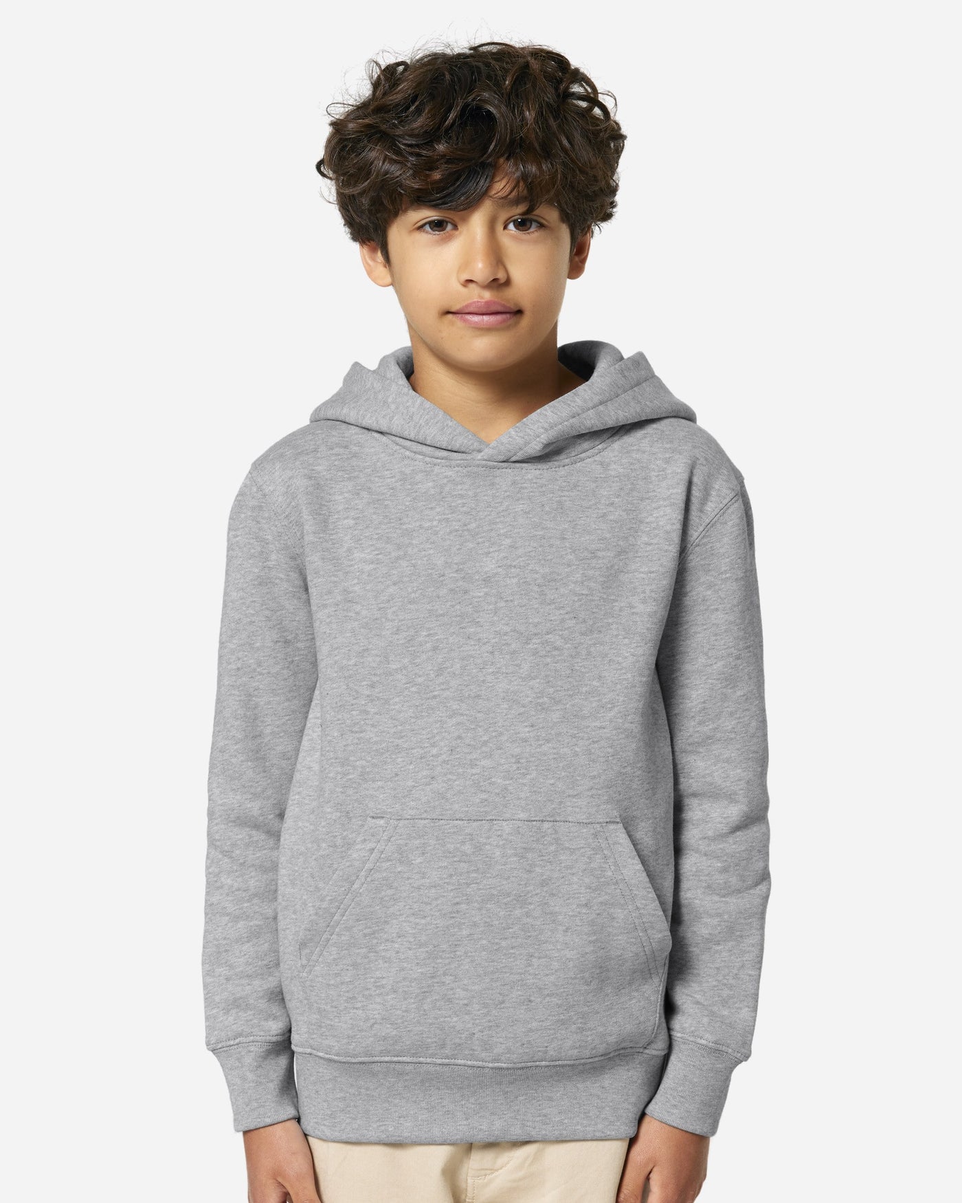 Sweat à capuche enfant Mini Cruiser 2.0 porté, coloris Heather Grey