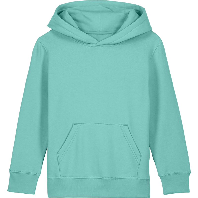 Sweat à capuche enfant Mini Cruiser 2.0 à plat, coloris Pool Blue