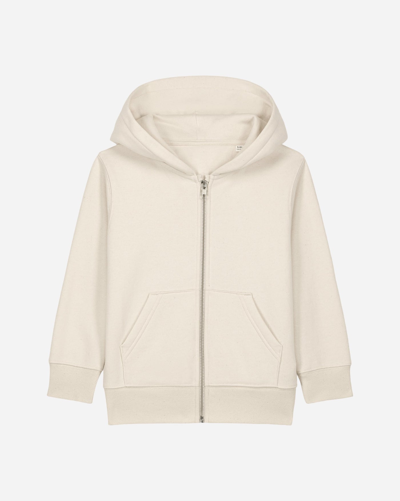 Sweat à capuche zippé enfant Mini Cultivator 2.0 porté, coloris Natural Raw