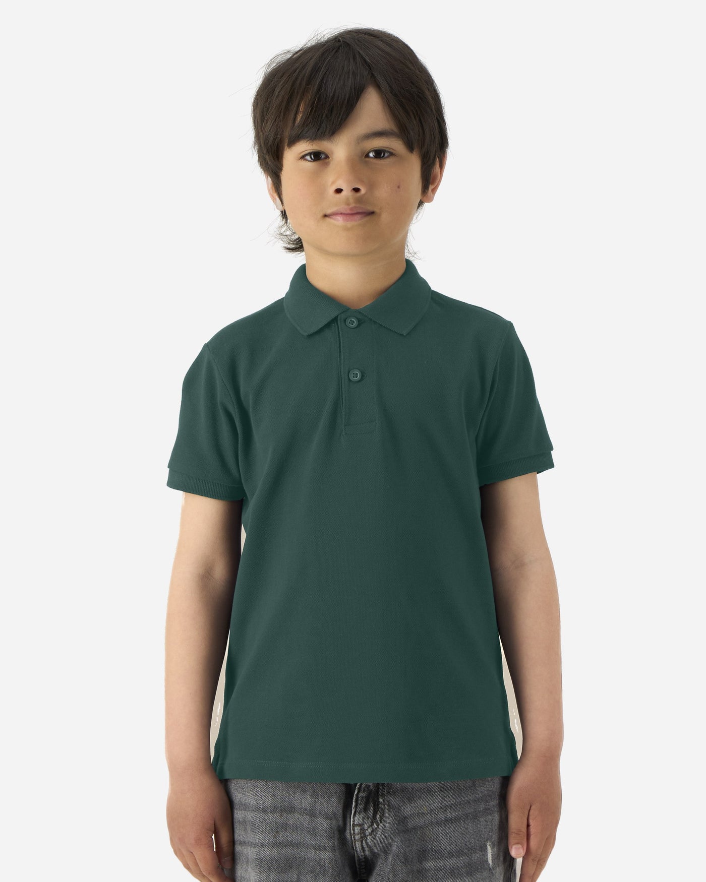 Polo enfant Mini Sprinter porté, coloris Glazed Green