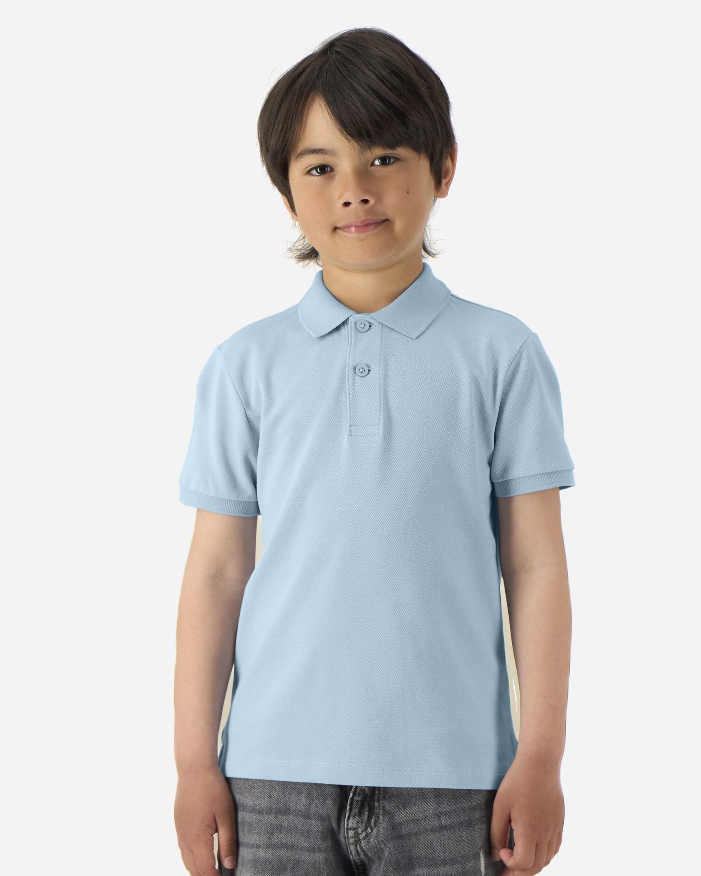 Polo enfant Mini Sprinter porté, coloris Sky blue