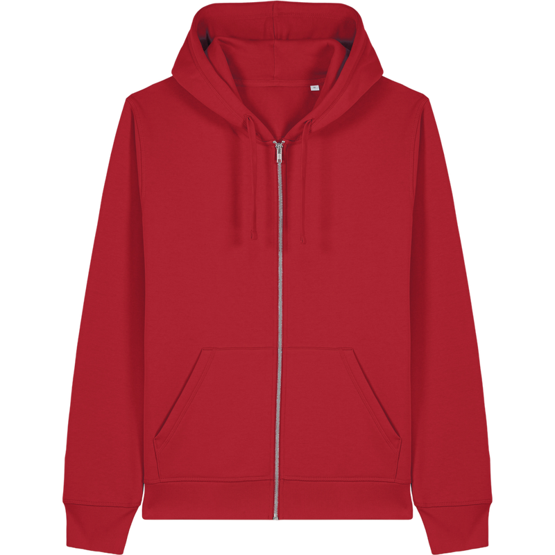 Sweat à capuche zippé unisexe Mixer à plat, coloris Red