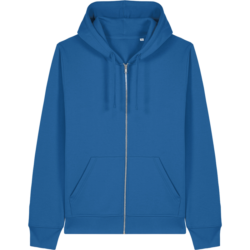 Sweat à capuche zippé unisexe Mixer à plat, coloris Royal Blue