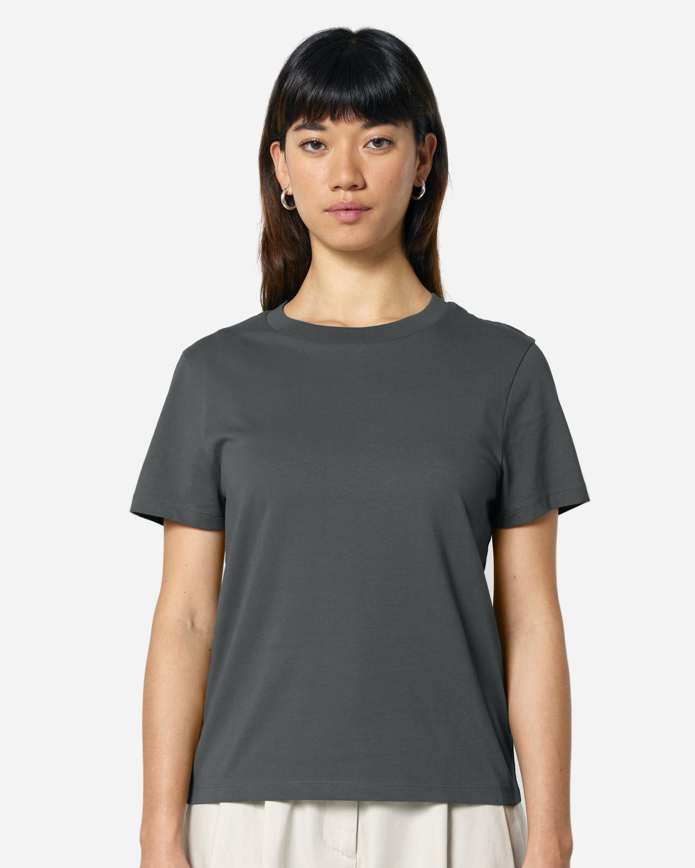 T-shirt femme Stella Muser porté, coloris Anthracite