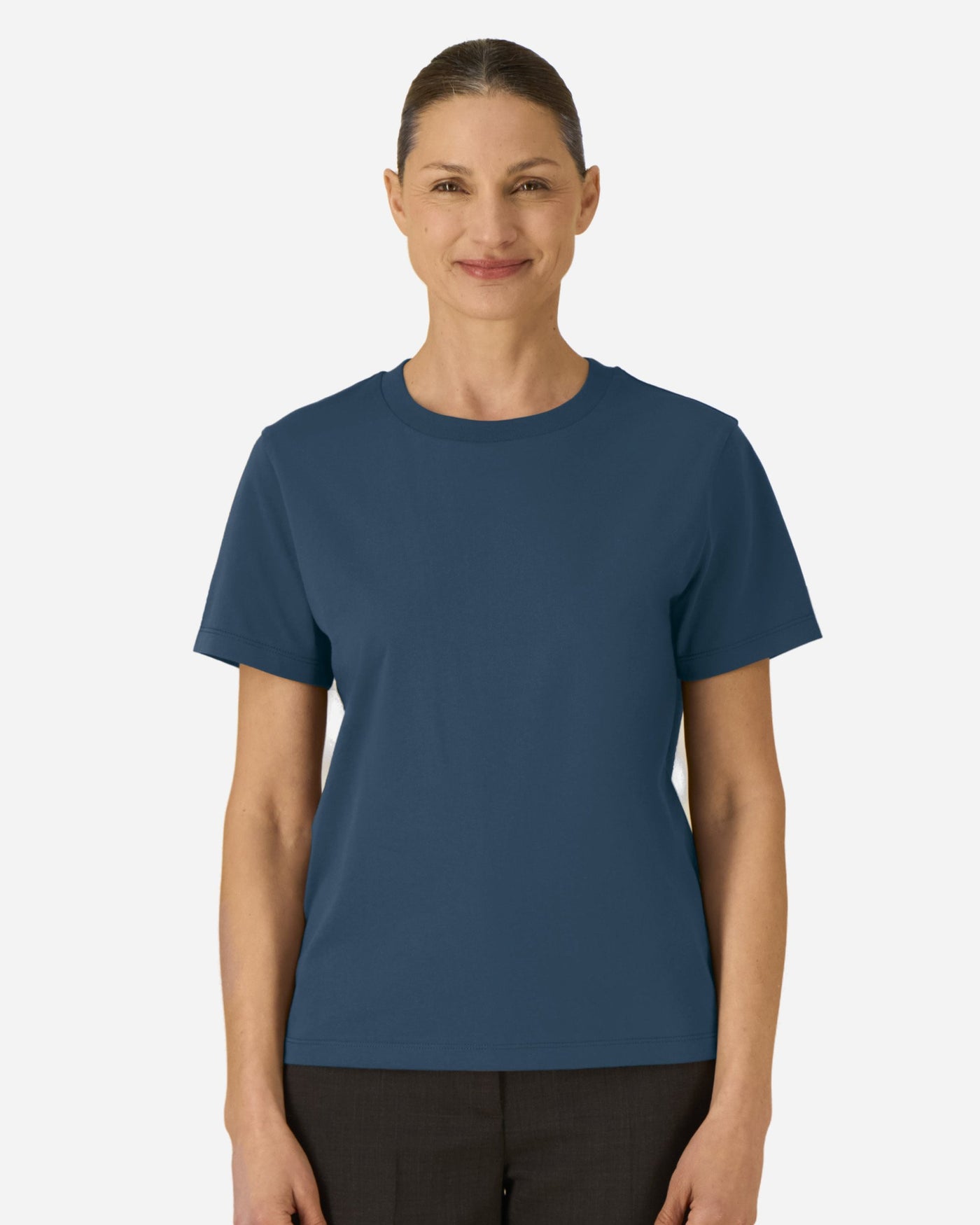 T-shirt femme Stella Muser porté, coloris Deep Teal