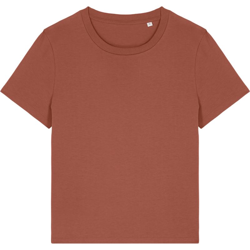 T-shirt femme Stella Muser à plat, coloris Heritage Brown