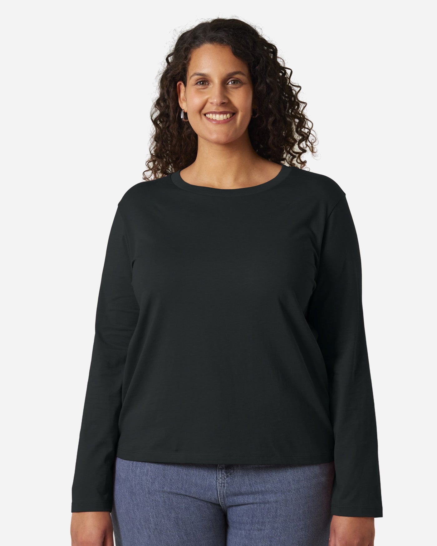 T-shirt femme Stella Muser Long Sleeve porté, coloris Black